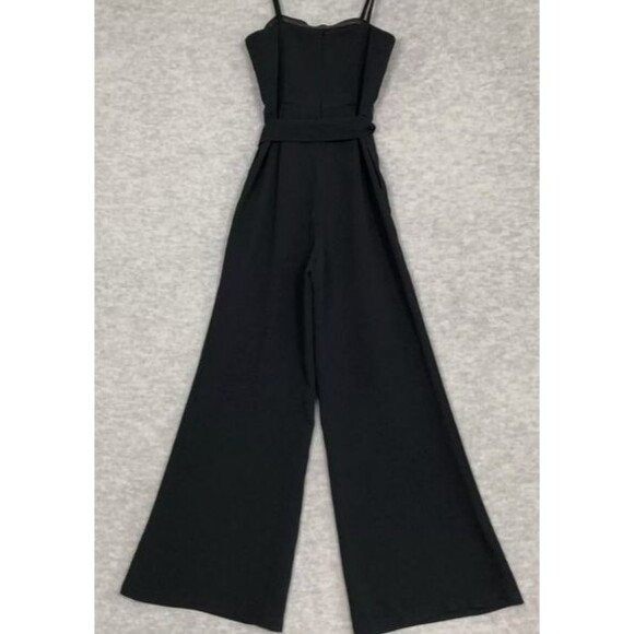 Vineyard Vines Women Size 8 Solid Black Spaghetti Strap Sleeveless Jumpsuit - Picture 2 of 7
